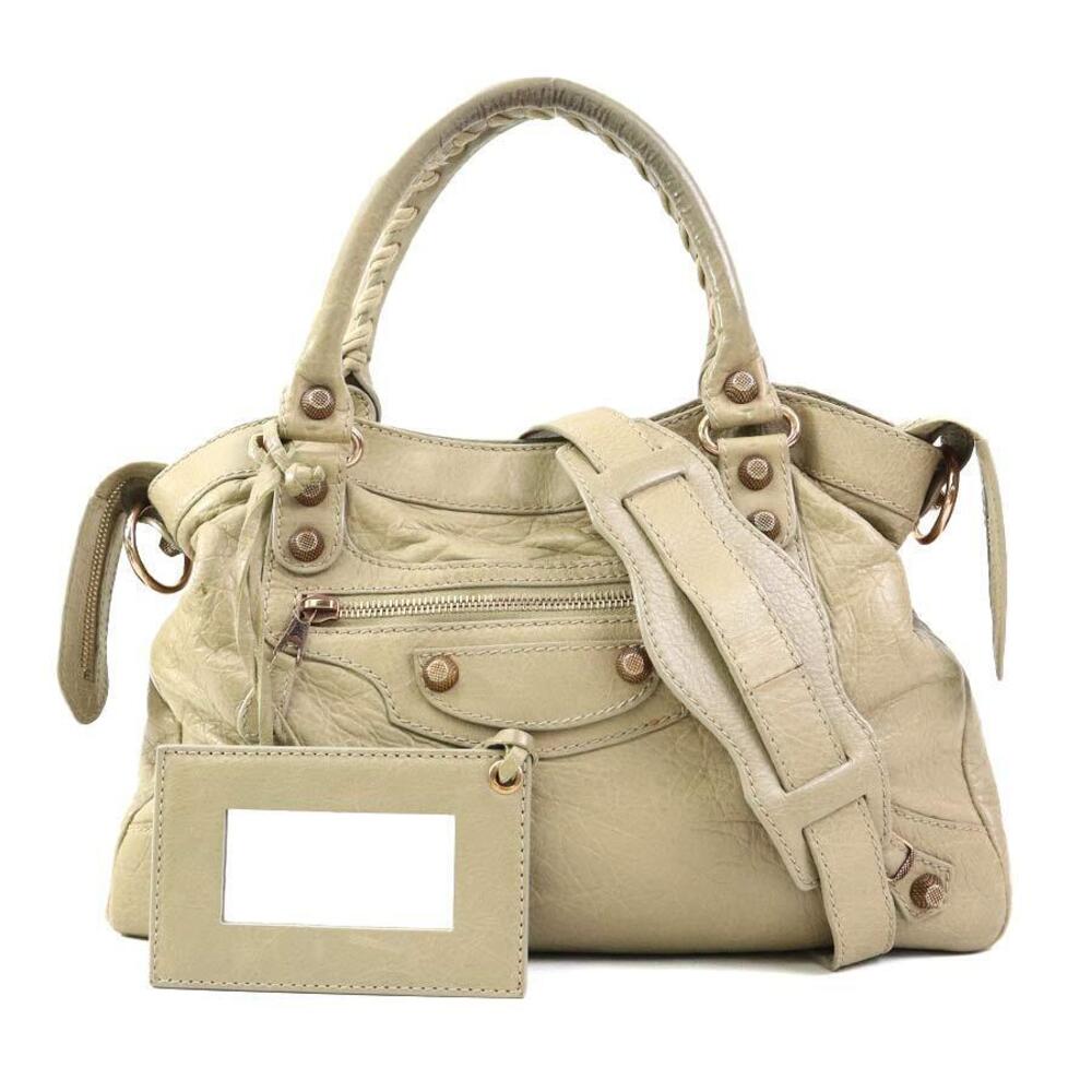 Balenciaga Leather Town Beige Giant Bag Shoulder - Picture 2 of 4